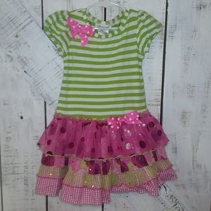 Bonnie Jean pink and green dress